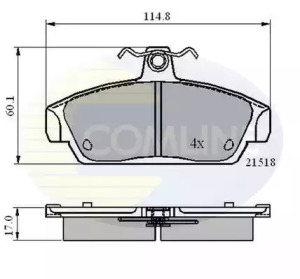 Комплект тормозных колодок COMLINE CBP0467