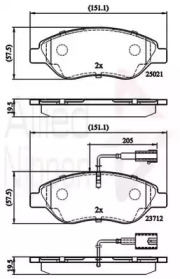 Комплект тормозных колодок COMLINE ADB12213