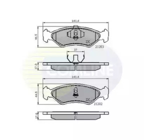 Комплект тормозных колодок COMLINE CBP0502