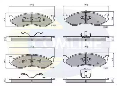 Комплект тормозных колодок COMLINE CBP0845