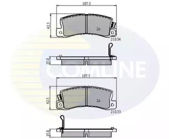 Комплект тормозных колодок COMLINE CBP3747