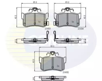 Комплект тормозных колодок COMLINE CBP3811