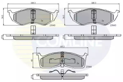 Комплект тормозных колодок COMLINE CBP3850