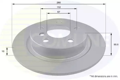 Тормозной диск COMLINE ADC2801