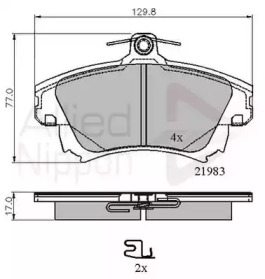 Комплект тормозных колодок COMLINE ADB3813