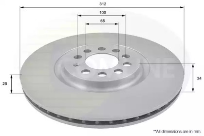 Тормозной диск COMLINE ADC1438V