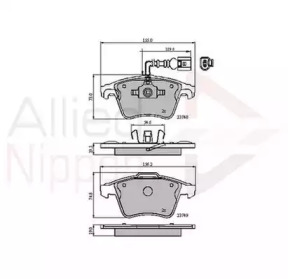 Комплект тормозных колодок COMLINE ADB11311