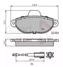 Комплект тормозных колодок COMLINE ADB21602