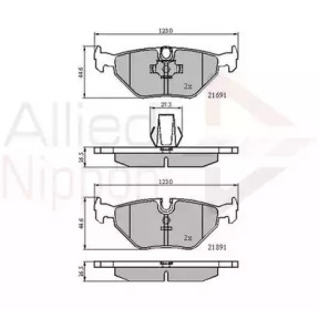 Комплект тормозных колодок COMLINE ADB01011