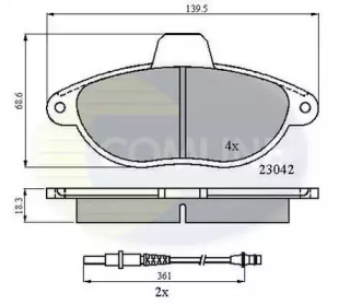 Комплект тормозных колодок COMLINE CBP2714