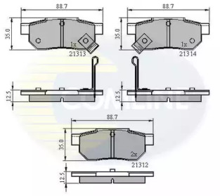 Комплект тормозных колодок COMLINE CBP3242