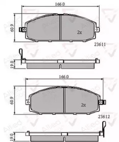 Комплект тормозных колодок COMLINE ADB3777