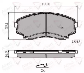 Комплект тормозных колодок COMLINE ADB31732