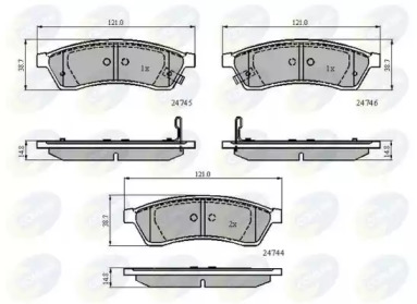 Комплект тормозных колодок COMLINE CBP31568