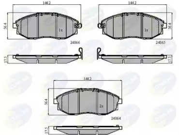 Комплект тормозных колодок COMLINE CBP31585