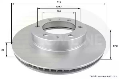 Тормозной диск COMLINE ADC2509V