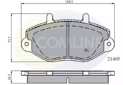 Комплект тормозных колодок COMLINE CBP0924