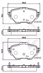 Комплект тормозных колодок COMLINE ADB32234