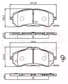 Комплект тормозных колодок COMLINE ADB32232