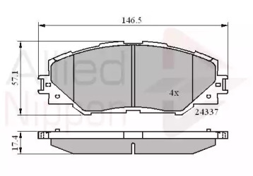 Комплект тормозных колодок COMLINE ADB01625