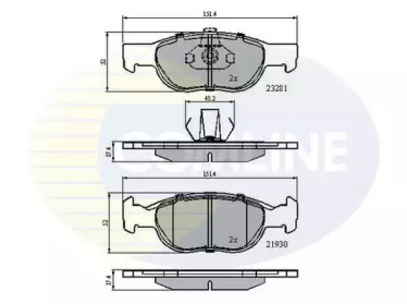 Комплект тормозных колодок COMLINE CBP01018