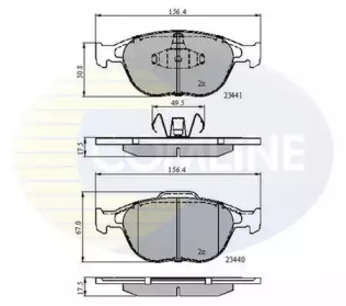 Комплект тормозных колодок COMLINE CBP01150