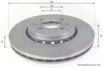Тормозной диск COMLINE ADC2720V