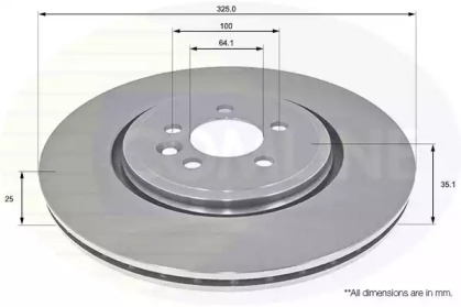 Тормозной диск COMLINE ADC1336V