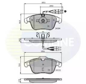 Комплект тормозных колодок COMLINE CBP22002