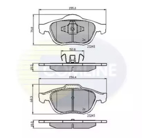 Комплект тормозных колодок COMLINE CBP01116