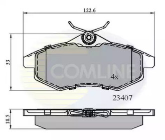 Комплект тормозных колодок COMLINE CBP01145