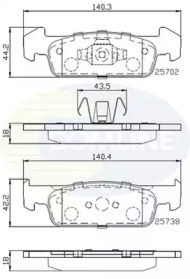 Комплект тормозных колодок COMLINE CBP02223