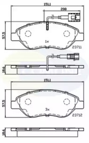 Комплект тормозных колодок COMLINE CBP11222