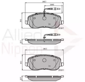 Комплект тормозных колодок COMLINE ADB11158