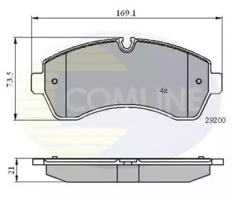 Комплект тормозных колодок COMLINE CBP01569