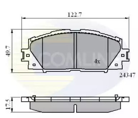 Комплект тормозных колодок COMLINE CBP01612