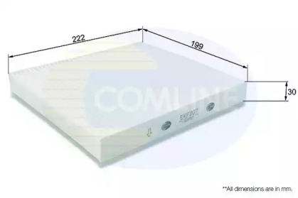 Фильтр, воздух во внутренном пространстве COMLINE EKF207