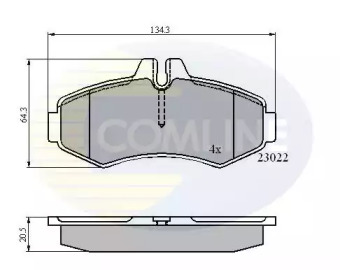 Комплект тормозных колодок COMLINE CBP0480