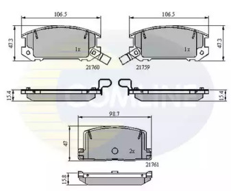 Комплект тормозных колодок COMLINE CBP3756