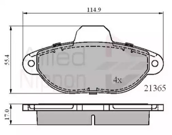 Комплект тормозных колодок COMLINE ADB0509