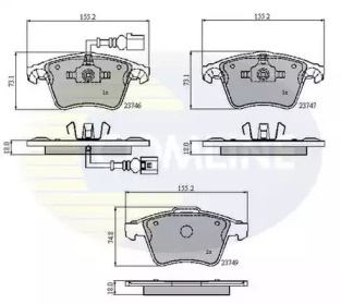 Комплект тормозных колодок COMLINE CBP11312