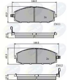 Комплект тормозных колодок COMLINE CBP3777