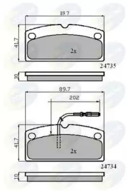 Комплект тормозных колодок COMLINE CBP11796