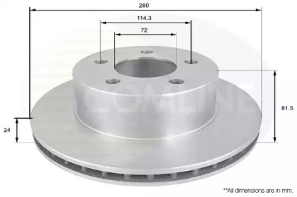 Тормозной диск COMLINE ADC2302V