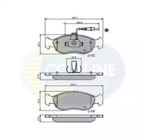 Комплект тормозных колодок COMLINE CBP1570