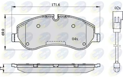 Комплект тормозных колодок COMLINE CBP22142