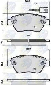 Комплект тормозных колодок COMLINE CBP11535