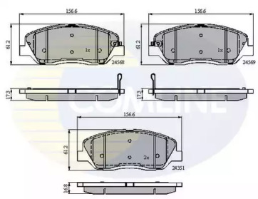 Комплект тормозных колодок COMLINE CBP31676