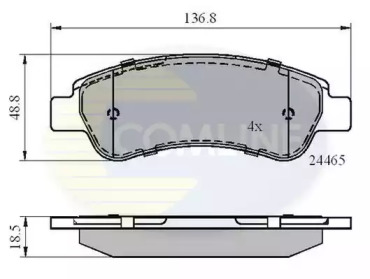 Комплект тормозных колодок COMLINE CBP01604