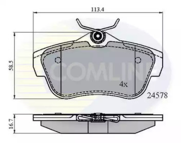 Комплект тормозных колодок COMLINE CBP01622